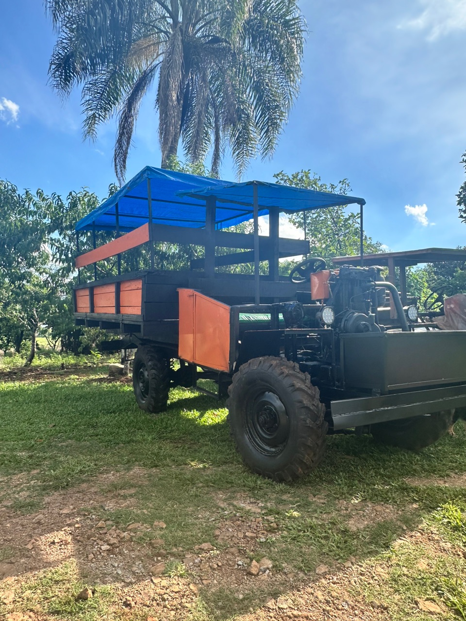 Carreta agrícola traçada e reduzida motor a diesel 1 pistão 4x4